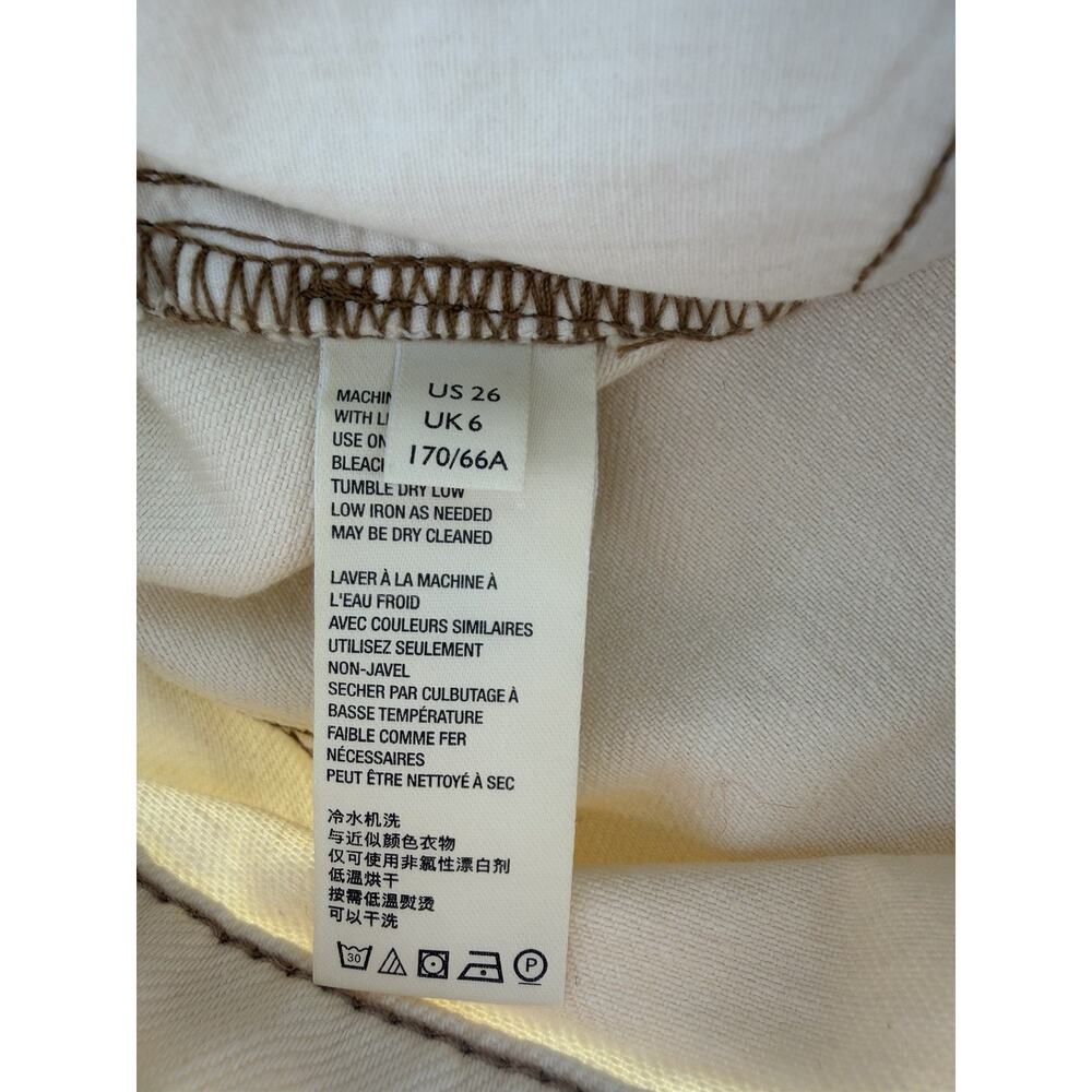 We the Free People Come As You Are Denim Maxi Skirt Wisp Cream Size 26 - Picture 10 of 11